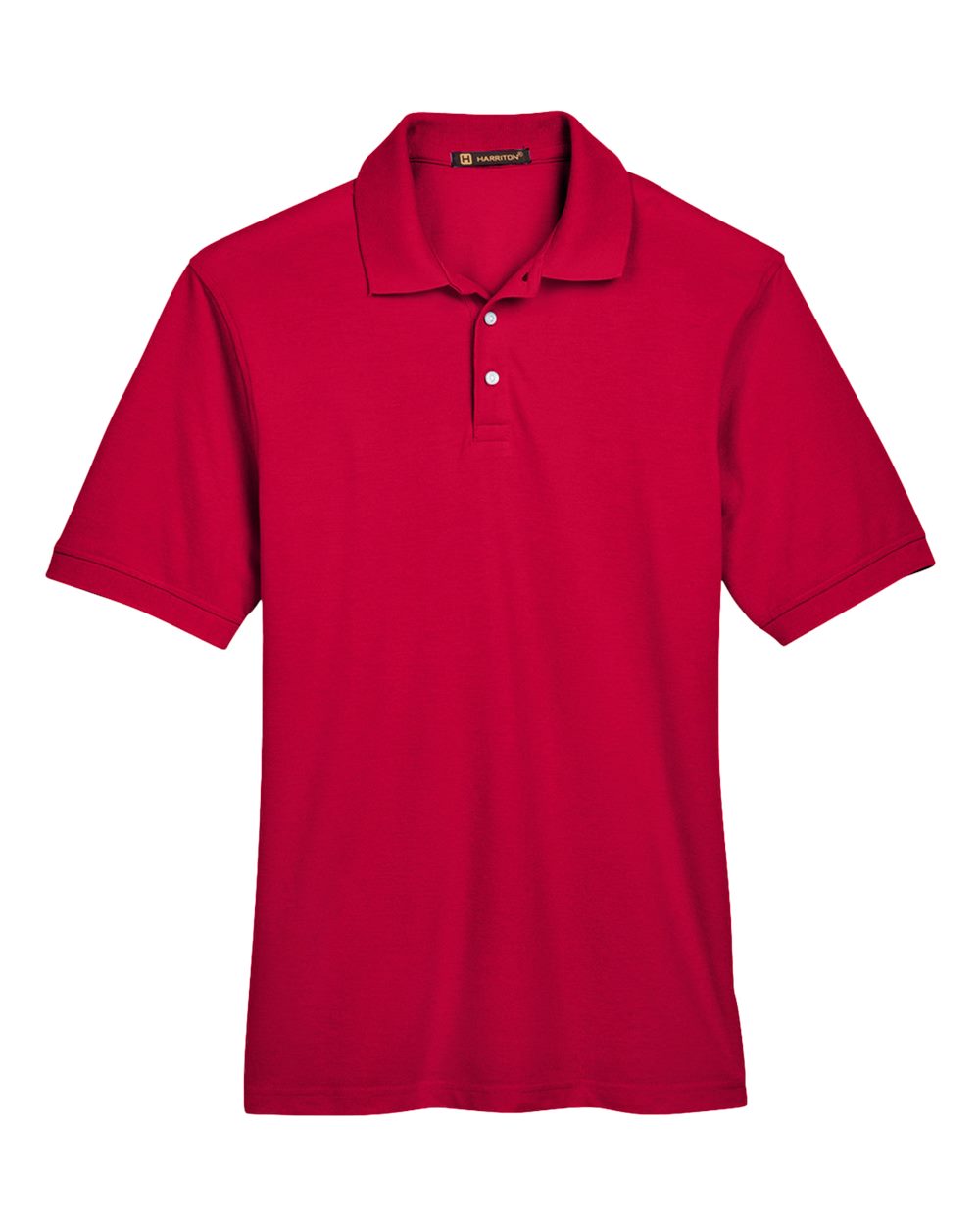 Harriton M265, 13836 Men's Easy Blend Polo, Red