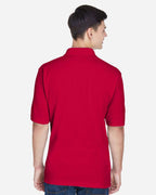 Harriton M265, 13836 Men's Easy Blend Polo, Red