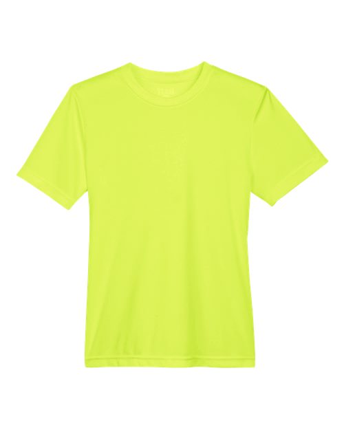 Team 365 TT11Y, Youth Zone Performance T-shirt, Safety Yellow
