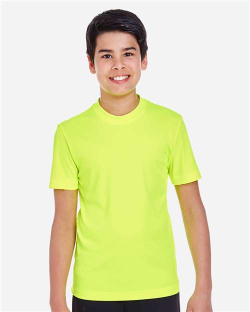 Team 365 TT11Y, Youth Zone Performance T-shirt, Safety Yellow