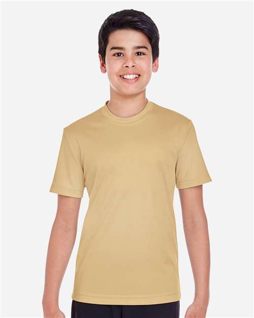 Team 365 TT11Y, Youth Zone Performance T-shirt, Sport Vegas Gold