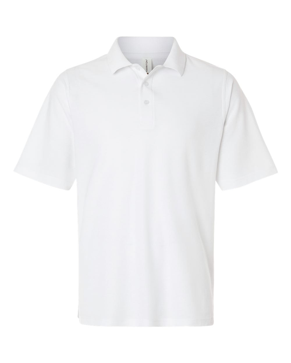 Harriton 13838, M105 Men's Maverick Cvc Pique Polo, White