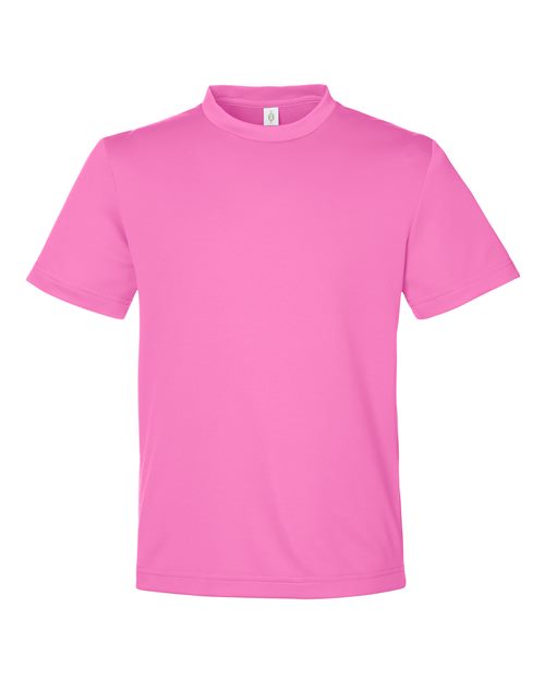 Team 365 TT15Y, Youth Zone Performance Mesh T-shirt, Sport Charity Pink