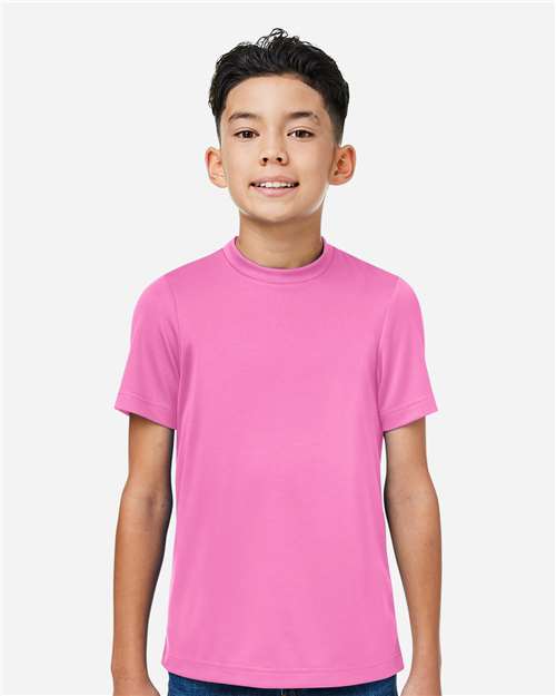 Team 365 TT15Y, Youth Zone Performance Mesh T-shirt, Sport Charity Pink