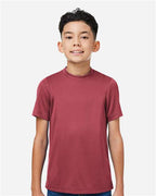 Team 365 TT15Y, Youth Zone Performance Mesh T-shirt, Sport Maroon
