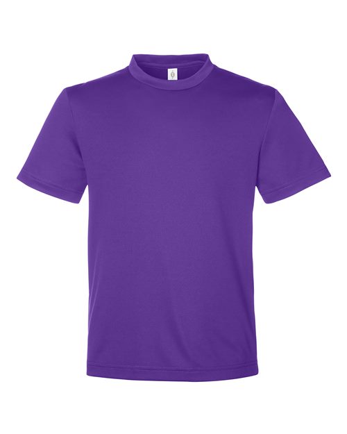 Team 365 TT15Y, Youth Zone Performance Mesh T-shirt, Sport Purple