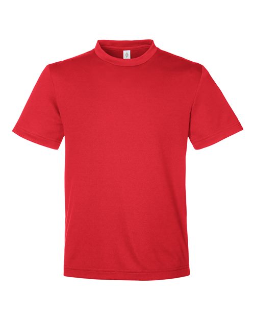 Team 365 TT15Y, Youth Zone Performance Mesh T-shirt, Sport Red