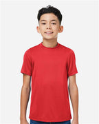 Team 365 TT15Y, Youth Zone Performance Mesh T-shirt, Sport Red