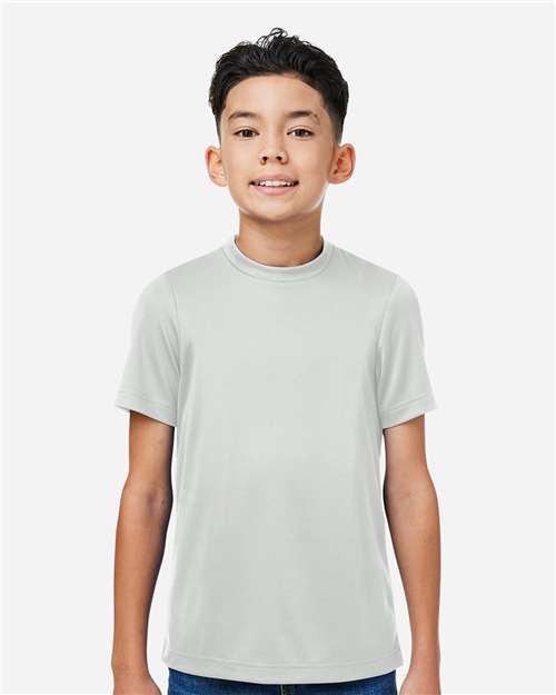 Team 365 TT15Y, Youth Zone Performance Mesh T-shirt, Sport Silver