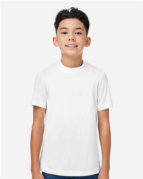 Team 365 TT15Y, Youth Zone Performance Mesh T-shirt, White