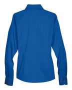 Harriton M500W, 13841 Women's Easy Blend Twill Dress Shirt With Stain-release, French Blue