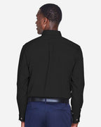 Harriton M500, 13845 Men's Easy Blend Twill Shirt, Black