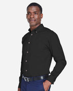 Harriton M500, 13845 Men's Easy Blend Twill Shirt, Black