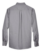 Harriton M500, 13845 Men's Easy Blend Twill Shirt, Dark Grey