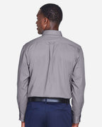 Harriton M500, 13845 Men's Easy Blend Twill Shirt, Dark Grey