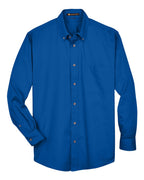 Harriton M500, 13845 Men's Easy Blend Twill Shirt, French Blue