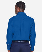 Harriton M500, 13845 Men's Easy Blend Twill Shirt, French Blue