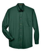 Harriton M500, 13845 Men's Easy Blend Twill Shirt, Hunter