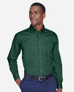 Harriton M500, 13845 Men's Easy Blend Twill Shirt, Hunter