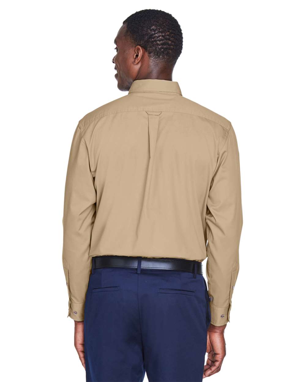 Harriton M500, 13845 Men's Easy Blend Twill Shirt, Stone