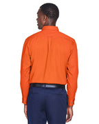 Harriton M500, 13845 Men's Easy Blend Twill Shirt, Team Orange