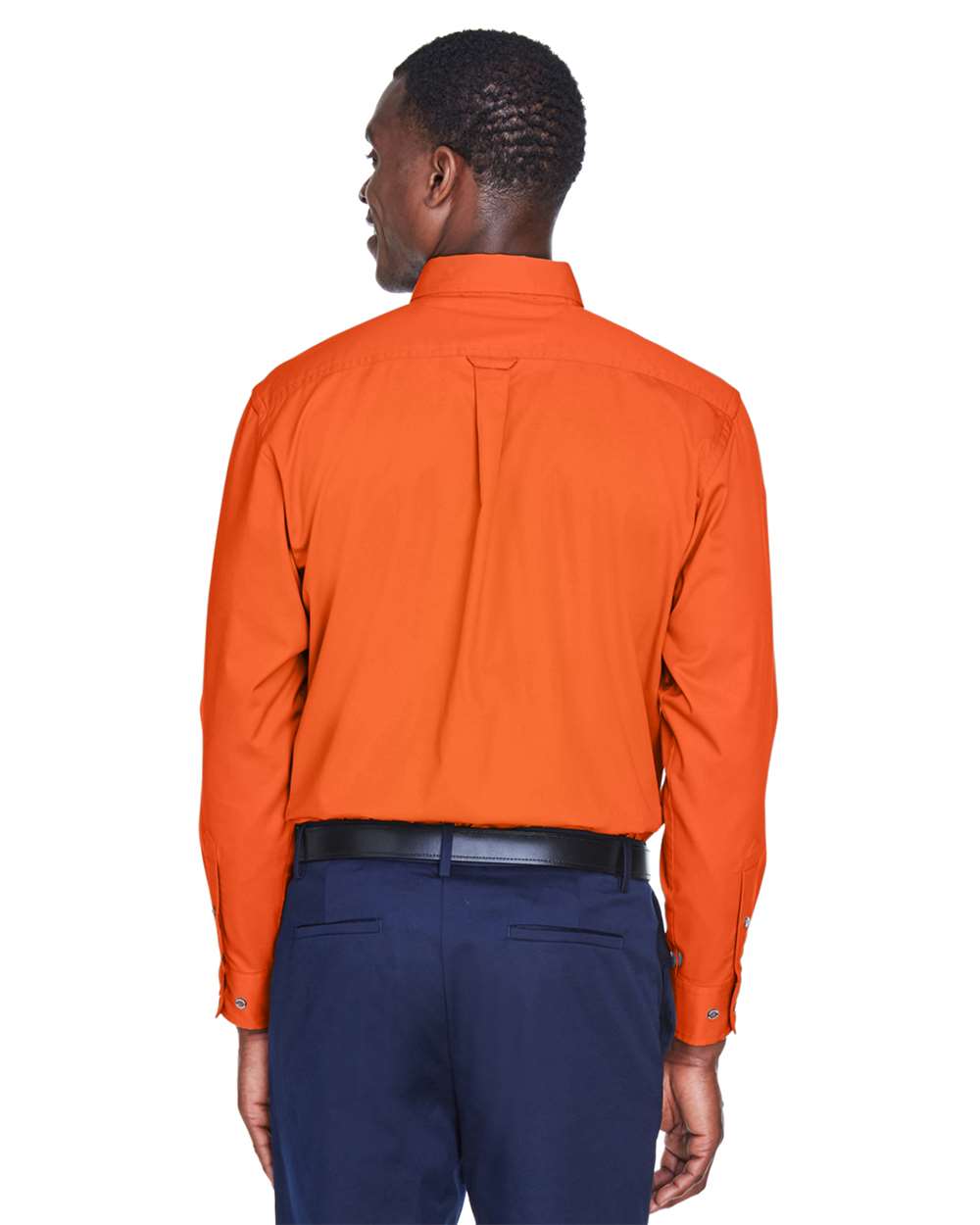 Harriton M500, 13845 Men's Easy Blend Twill Shirt, Team Orange