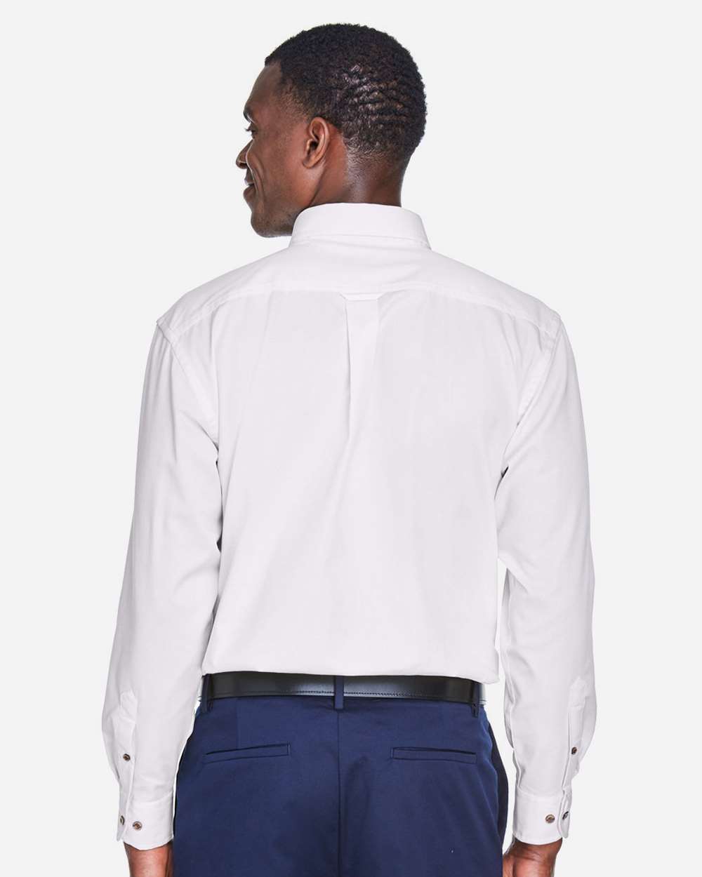 Harriton M500, 13845 Men's Easy Blend Twill Shirt, White