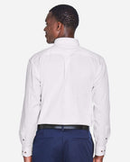 Harriton M500, 13845 Men's Easy Blend Twill Shirt, White