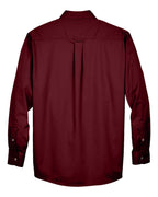 Harriton M500, 13845 Men's Easy Blend Twill Shirt, Wine