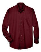 Harriton M500, 13845 Men's Easy Blend Twill Shirt, Wine