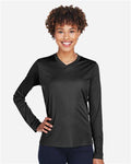 Team 365 TT11WL, Women's Zone Performance Long Sleeve T-shirt, Black