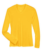 Team 365 TT11WL, Women's Zone Performance Long Sleeve T-shirt, Sport Athletic Gold