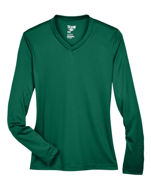 Team 365 TT11WL, Women's Zone Performance Long Sleeve T-shirt, Sport Forest