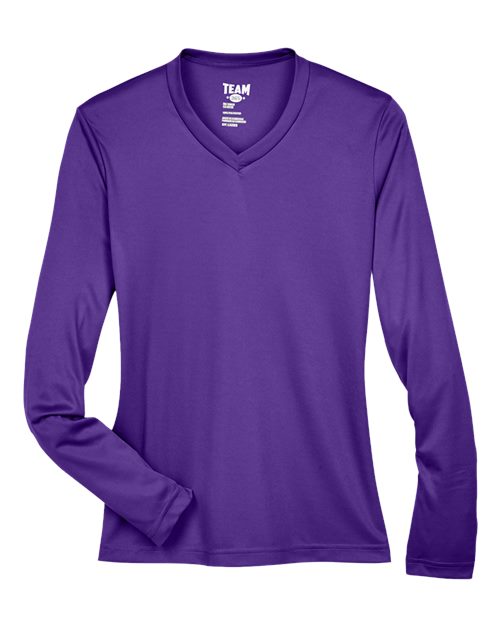 Team 365 TT11WL, Women's Zone Performance Long Sleeve T-shirt, Sport Purple
