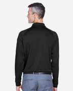 Harriton M211L, 13849 Men's Advantage Long Sleeve Tactical Polo, Black