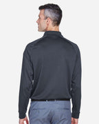 Harriton M211L, 13849 Men's Advantage Long Sleeve Tactical Polo, Dark Charcoal