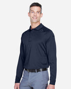Harriton M211L, 13849 Men's Advantage Long Sleeve Tactical Polo, Dark Navy