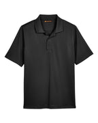 Harriton M348, 13850 Men's Advantage Snag Protection Plus Polo, Black