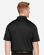 Harriton M348, 13850 Men's Advantage Snag Protection Plus Polo, Black