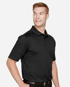 Harriton M348, 13850 Men's Advantage Snag Protection Plus Polo, Black