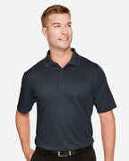 Harriton M348, 13850 Men's Advantage Snag Protection Plus Polo, Dark Charcoal