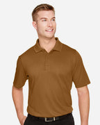 Harriton M348, 13850 Men's Advantage Snag Protection Plus Polo, Duck Brown
