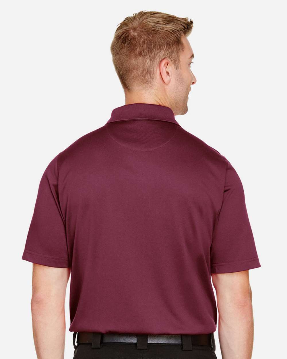 Harriton M348, 13850 Men's Advantage Snag Protection Plus Polo, Maroon