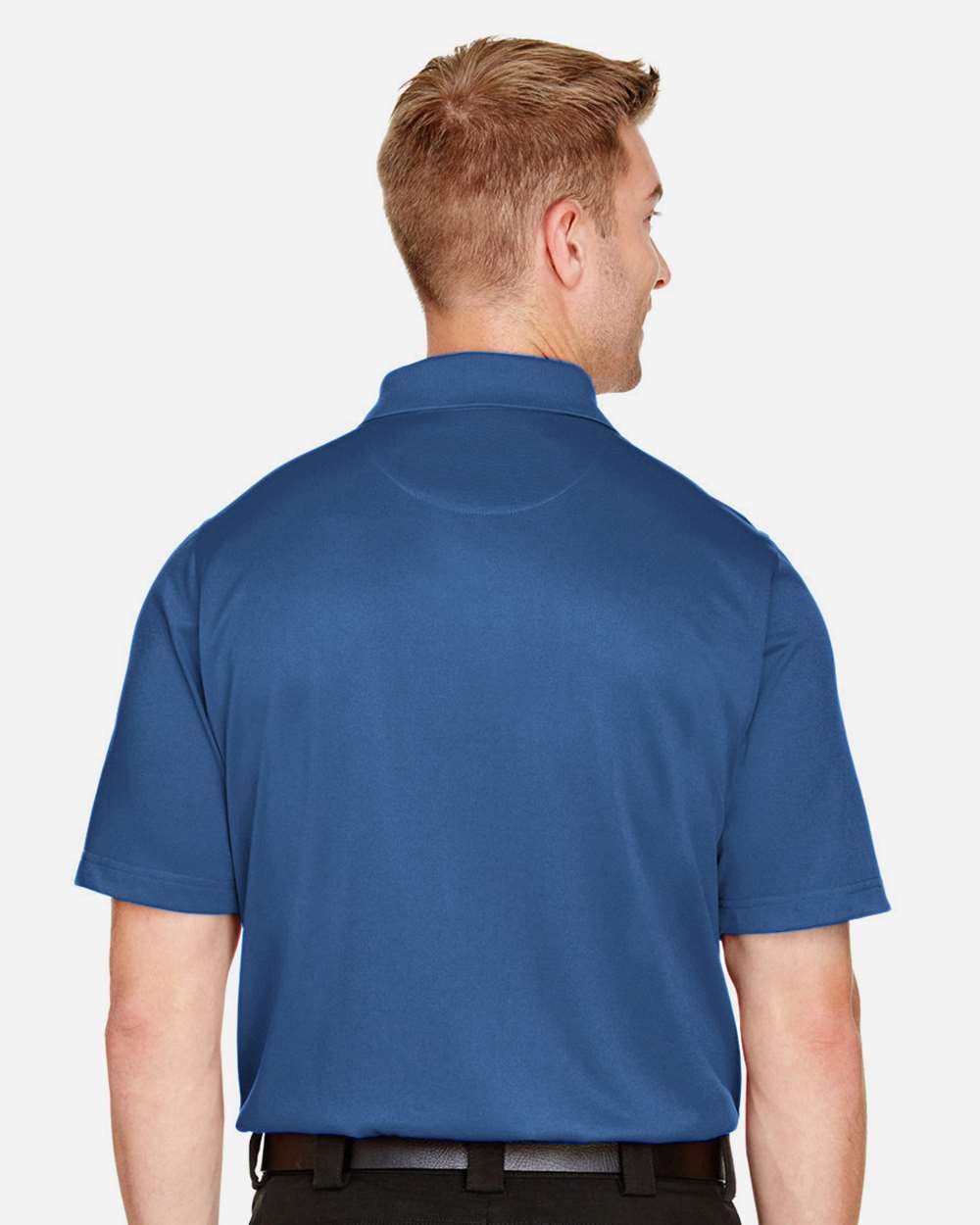 Harriton M348, 13850 Men's Advantage Snag Protection Plus Polo, Pool Blue