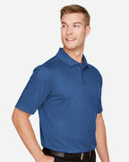Harriton M348, 13850 Men's Advantage Snag Protection Plus Polo, Pool Blue