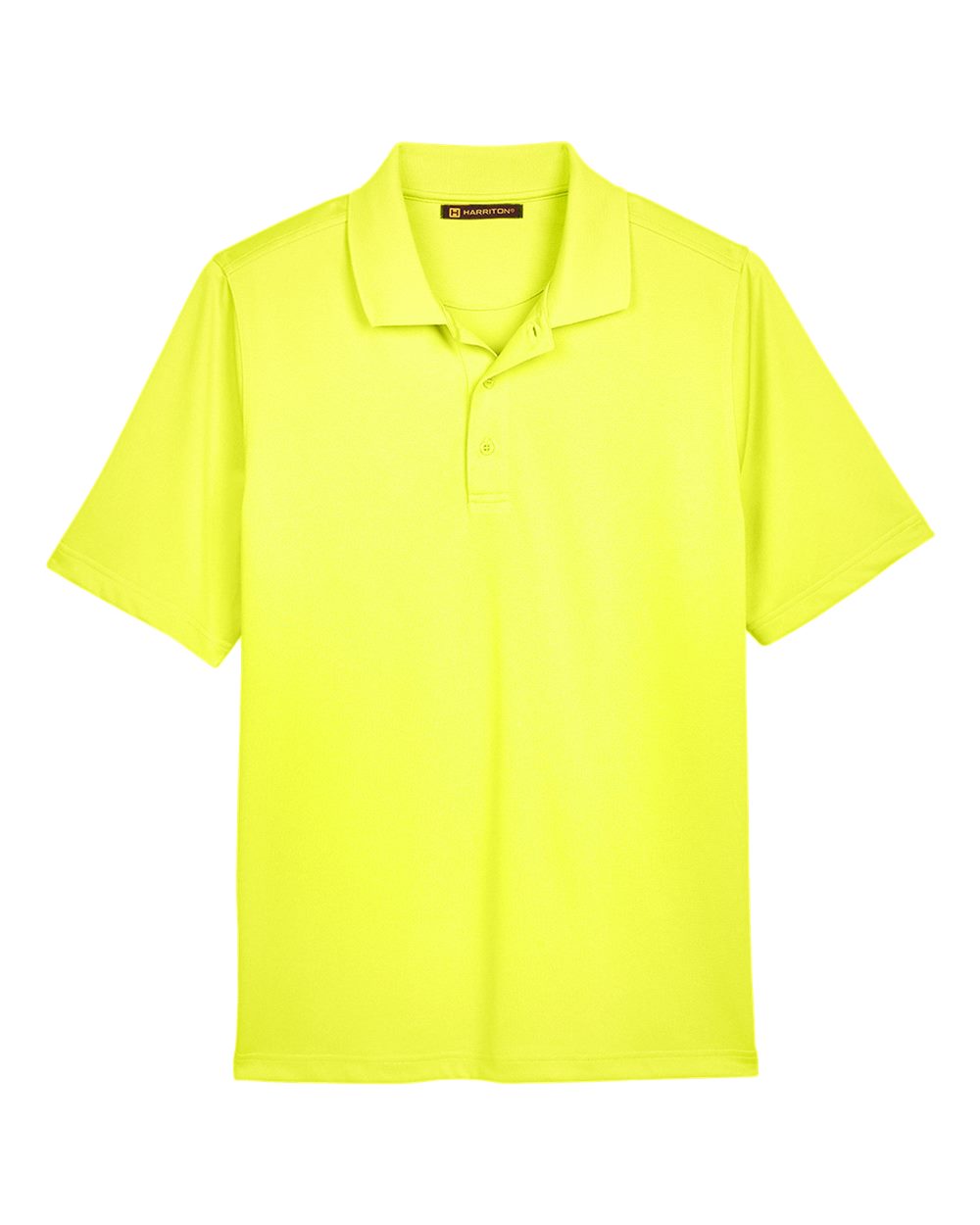 Harriton M348, 13850 Men's Advantage Snag Protection Plus Polo, Safety Yellow