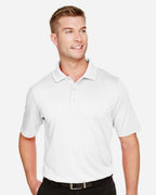 Harriton M348, 13850 Men's Advantage Snag Protection Plus Polo, White