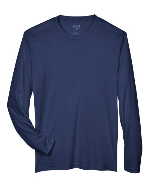 Team 365 TT11L, Men's Zone Performance Long Sleeve T-shirt, Sport Dark Navy