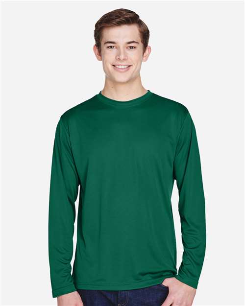 Team 365 TT11L, Men's Zone Performance Long Sleeve T-shirt, Sport Forest