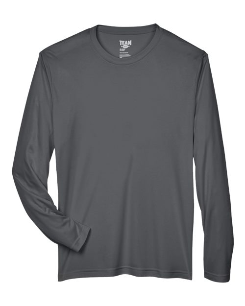 Team 365 TT11L, Men's Zone Performance Long Sleeve T-shirt, Sport Graphite